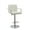 White, variant on AC Pacific Upholstered Adjustable Retro Bar Stool White Wood, Chrome