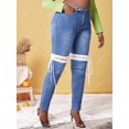 thumbnail image 3 of Jeans Talla Extra Extraíbles y Cordones Rosegal  Vaqueros de talla grande, 3 of 5