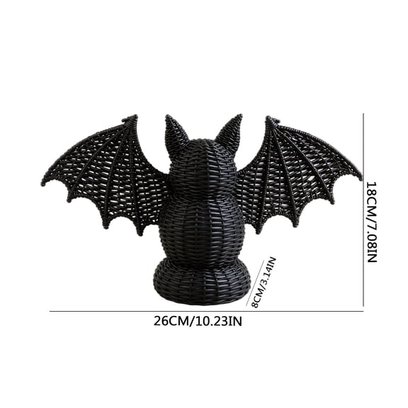 Halloween Outdoor Wicker Bat Decor Decorations,Halloween Decorations Black Woven Bats,Black Wicker Rattan Bats Halloween Decorations Indoor & Outdoor