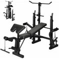 thumbnail image 1 of Ourlova Weight Bench Set with Leg Extension & Preacher Curl Pad – 9-In-1 Adjustable Workout Bench Press with LAT Pulldown, Butterfly Arms & Squat Rack, Multi-Function Strength Training, 1 of 6