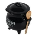 thumbnail image 2 of Pacific Giftware Witches Broth Cauldron Ceramic Bowl with Broom Spoon, 2 of 4