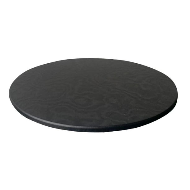 Mantel redondo ajustado con borde elástico para mesa de comedor de 36 pulgadas Negro