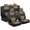 thumbnail image 1 of Juego completo de fundas de asiento BDK PolyPro de color beige sobre negro para coches, 1 of 9