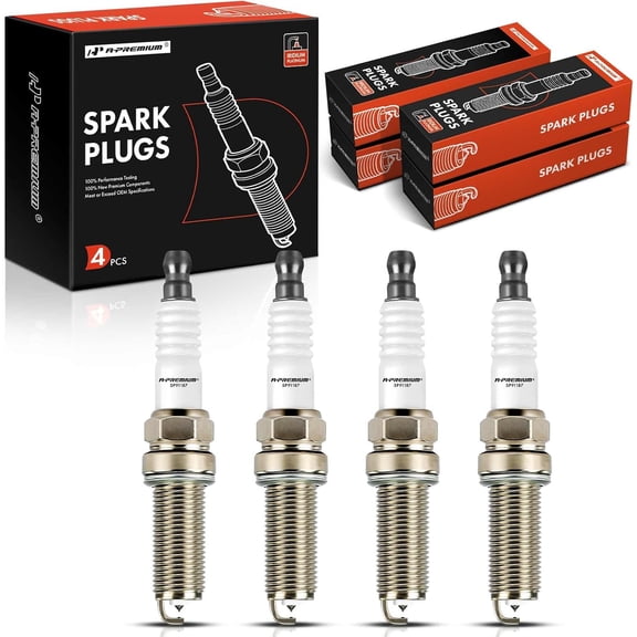 A-Premium Iridium Platinum Spark Plugs Compatible with Nissan Altima 2007-2013, Rogue, Rogue Select, Sentra, Versa, Versa Note, Frontier, NV200 & Chevrolet City Express & Suzuki Equator, Pack of 4