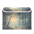 thumbnail image 7 of Yayeee Collapsible Cube Storage Bin with Lid Fabric Closet Decorative Basket with Handles, Retro Forest, 7 of 7