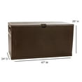 thumbnail image 4 of BizChair 120 Gallon Plastic Deck Box - Outdoor Waterproof Storage Box for Patio Cushions, Garden Tools and Pool Toys, Brown, 4 of 9