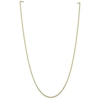 Primal Gold 10 Karat Yellow Gold 1.3mm Solid Diamond-cut Cable Chain Anklet