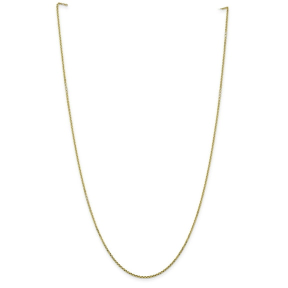 Primal Gold 10 Karat Yellow Gold 1.3mm Solid Diamond-cut Cable Chain Anklet