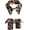 Coffee B, variant on YEKEYI White Collar and Cuffs Set Detachable Dickey Collar and Fake Shirt Cuffs for Women