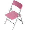 thumbnail image 1 of Miangastore PVC Mini Folding Chair Pink 1Set 5.89X3.69X3.30in, 1 of 8