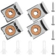 thumbnail image 4 of 6 Sets Mirror Clip Glass Panel Retaining Clip Glass Support Clamp Bracket Supply, 4 of 9