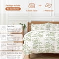 thumbnail image 6 of 3 Piece Sage Green Fruit Duvet Cover Set Twin Size,Microfiber Comforter/Quilt Cover with Corner Ties and 2 Pillowcases,Vintage Plant Nature Botanical Flower All Season Bedding with Zipper Closure, 6 of 8
