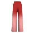 thumbnail image 5 of Elvqul Versatile Pants for Women Elastic Waist Sweatpants with Pockets Wide Leg Gradient Casual Womens Bottoms Winter, 5 of 6