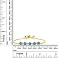 thumbnail image 5 of Gem Stone King 18K Yellow Gold Plated Silver Bracelet Persian Blue and White Moissanite (2.76 Cttw), 5 of 5
