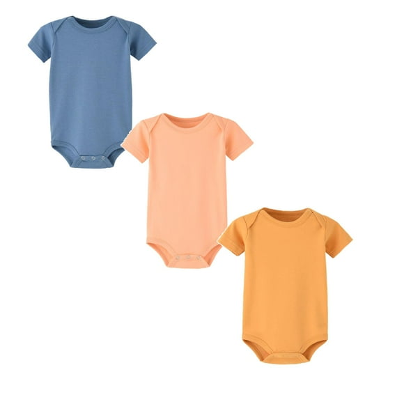 WENXIAOO 3 Packs Toddler Girl Clothes Baby Boys Girls Bodysuit Breathable Romper Pajamas Jumpsuit Gender Neutral Baby Clothes 24 Months