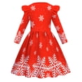 thumbnail image 4 of LUOGENLI Robe Enfant Noël Robes Filles Fête Danse Enfants Noël Robe Princesse Robe pour Filles Travail Rouge 7-8 Ans, 4 of 4