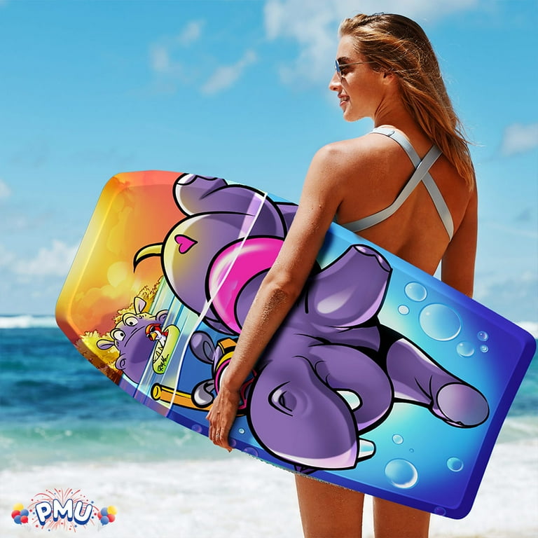 PMU 26 Inch Hippo Printed Bodyboard - Lightweight Wrist PMU 26 Inch Hippo Printed Bodyboard - Lightweight Wrist