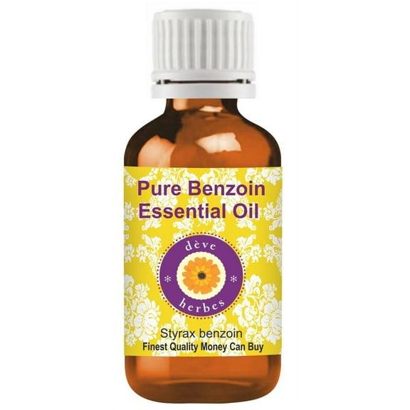 Deve Herbes Pure Benzoin Essential Oil (Styrax benzoin) Natural Therapeutic Grade Steam Distilled 5ml (0.16 oz)