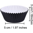 thumbnail image 2 of URATOT 100 Pieces Foil Metallic Cupcake Liners Muffin Wrappers Foil Baking Cups Muffin Paper Cases, Black, 2 of 4