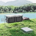 thumbnail image 2 of Outdoor Aluminum Folding Picnic Table Height Adjustable with Storage Organizer BBQ Camping, 2 of 7