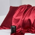 thumbnail image 2 of AUQ Pillow Covers,Premium Satin Feel Pillow Cover,Fine Stitching Queen Size Pillows,Purple, 2 of 4