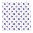 thumbnail image 3 of Ambesonne Purple Shower Curtain, Watercolor Polka Dots, 69"Wx84"L, Lilac Blue, 3 of 5
