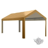 Homiyad 10 x 20ft Carport Roof, UV Resistant Canopy Replacement, Fits 84C-378V00 and 84C-206 Series, Beige
