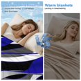 thumbnail image 2 of Blue Stripe Cooling Blanket,Lightweight Breathable Summer Throw Blanket with Double Sided Cold Effect,Ombre Grey Moire Geometric Modern Abstract Picnic Blankets Bed Sheet for Hot Sleepers 60"x80", 2 of 8
