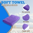 thumbnail image 3 of AUQ 8Pcs Microfiber Kitchen Towels,Dense Absorbent Microfiber Texture Wash Clothes,Reinforced Edge Sewing Dish Cloth,Purple,11.81*11.81*0.39in, 3 of 7