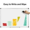 thumbnail image 3 of Deli Magnetic Dry Erase Board, 47 X 35 Inches, Wall Mounted White Board with Pen Tray, Silver Aluminium Frame, 3 of 5