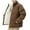 Coffee, variant on Dagugfen Winter Jackets for Men Full Zip High Neck Warm Snowwear Loose Thick Fleece Lined Windproof Comfy Casual Jacket