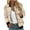 Khaki, variant on Lindreshi Jackets for Women Casual Fall Women's Fashion Long Sleeve Zipper Print Outing Causal Coat Cardigan