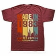 thumbnail image 1 of Novedad hecha en 1983 Edición limitada 40 años de ser impresionantes Camisetas de manga corta Regalos de cumpleaños Camiseta de estilo de verano, 1 of 4