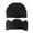 Black, variant on EnJoCho Toddler Baby Boys Girls Knitted Cap Soft Knotted Elastics Turban Hat Headband Set Kids Casual Fashion Headwear Accessories