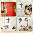 thumbnail image 6 of Exquisite Easter Wooden Cross Pendant - Hollow Crucifix Emblem Hanging Decoration, Warm Decor for Front Door & Porch, Blessing Accessory, Easter & Year of The Horse Spiritual Accent, Multicolor, 6 of 6