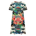 thumbnail image 5 of Viikei Elegant Short Sleeve Dress for Women,Women's Summer Bohemian Print Short Sleeve Beach Dress Knee Length Dress Multicolor XXL, 5 of 5