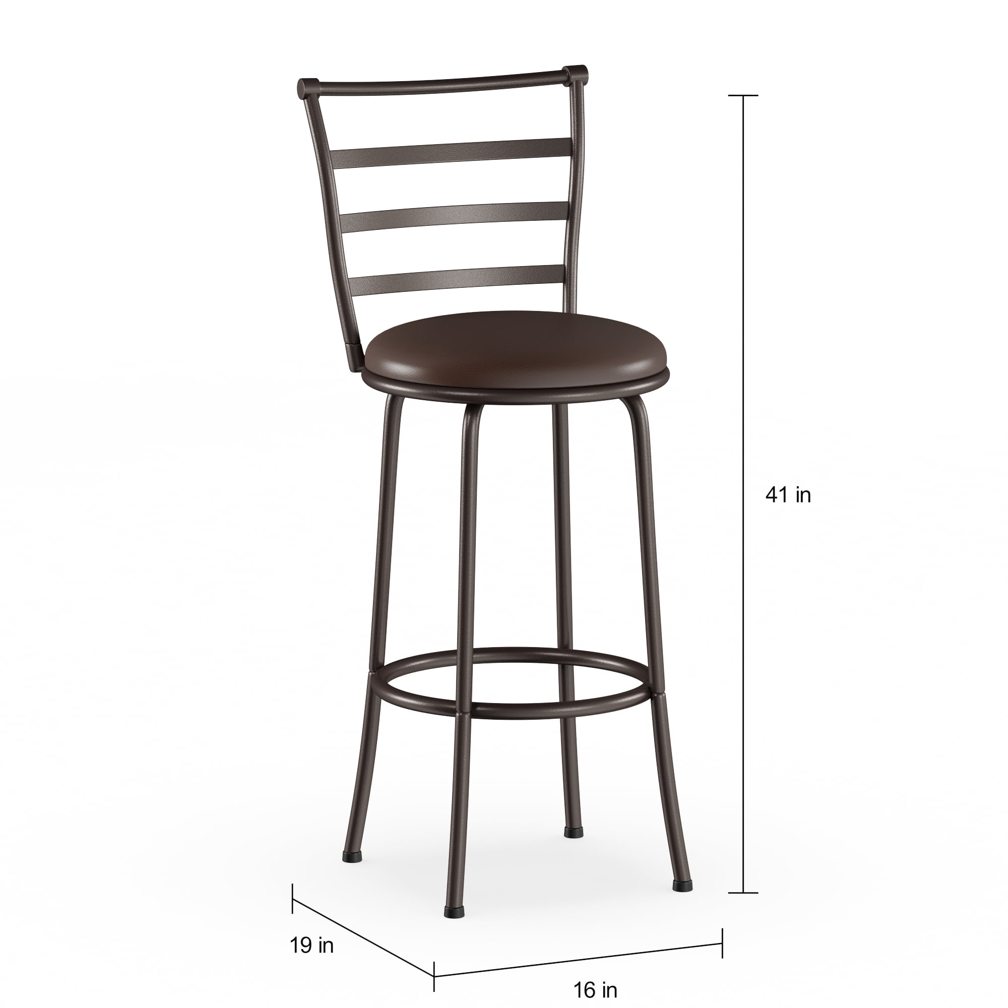 Mainstays Adjustable Height Barstool Hammered Bronze Finish Walmart Com Walmart Com