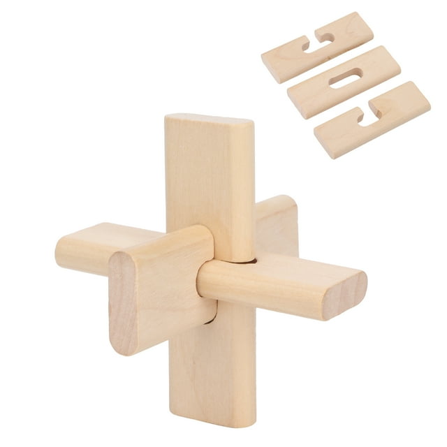 Wooden Brain Teaser, Brain Teaser Toy Teaser Wooden Puzzle Lock Toy Unlocking Toy Patience Training for Thinking for Children for Elderly for Playing