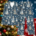 thumbnail image 4 of Wensltd Women's Christmas Pajama Outfit Autumn Winter Home Wear Holiday Pajama Trousers Set Navy, 4 of 5