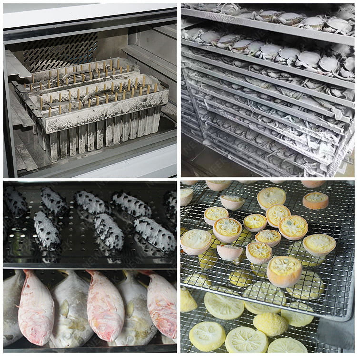 Kolice 220V 60HZ Commercial 15 Trays Blast Chiller & Freezer, Blast Freezer, Chest Freezer, Batch Freezer For Hard Ice Cream, Dumpling, Chicken, Fish, Dessert, Fresh Meat,Cake