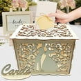 thumbnail image 2 of DIY Wooden Hollowed Wedding Cards Storage Box Gift Container Party Supplies, 2 of 4