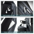 thumbnail image 5 of Tinyat Mens Chest Pack Sling Bag Waterproof Crossbody Backpack Anti Theft Daypack Bag Gray, 5 of 8