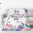 thumbnail image 1 of LHSHID God is Within Her Blankets Bible Verse Blanket Spiritual Gifts for Women Soft Fluffy She Will Not Fall Fleece Blanket Get Will Soon Blanket Gift for Mom Women 40"x50", 1 of 8