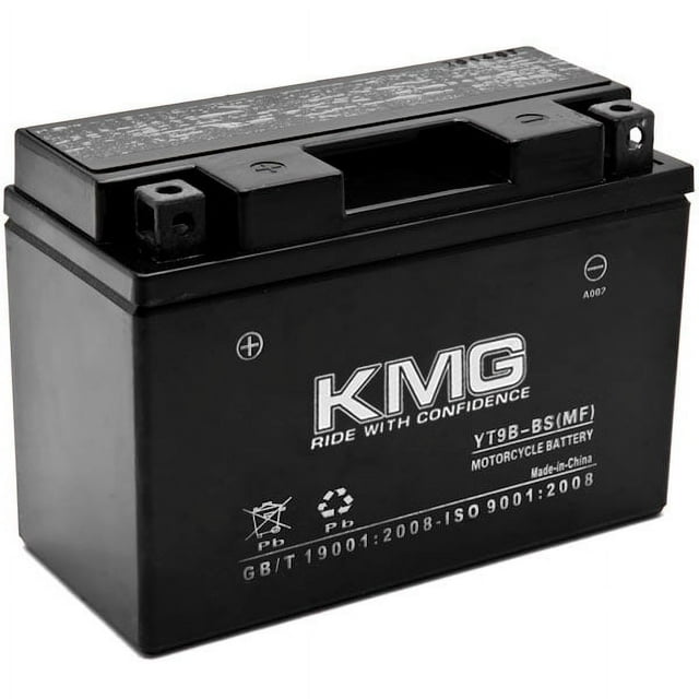 KMG YT9B-BS Batterie Compatible avec Yamaha YFM70R Raptor 2006-2012 Scellée Sans Entretien Batterie 12V Haute Performance Remplacement Sports Motorisés Moto ATV Scooter Motoneige Embarcation