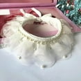 thumbnail image 5 of Layout Props Pet Bib Stylish Polyester Bow-knot Design Lace Faux Pearl Pet Necklace Festival Decor, 5 of 7