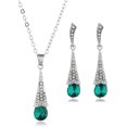 thumbnail image 1 of ATTOE Europe and The United States Explosion Models Personal Fashion Water Drop Necklace Ear Ring Jewelry Set Two-Piece Set (Color : Red), 1 of 2