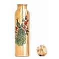 thumbnail image 5 of AYURVEDA 100% Pure COPPER 1000ML Peacock Printed Matte Coated Pure Copper Water Bottle 2 Set, 5 of 5