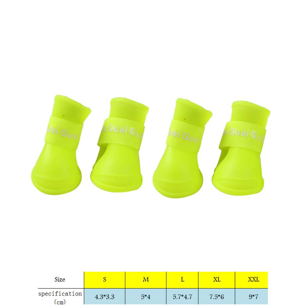 Non-Slip Dog Shoes Sock,Anti-Slip Rubber Boots Waterproof Elastic Paw Protector Dog Boots for Small Medium Large Dogs 4Pcs