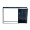 thumbnail image 6 of Firewood Storage Shed, Outdoor Firewood Rack, Outdoor Storage Shed with Log Holder, Firewood Shelter for Patio, Anthracite Galvanized Steel, 6 of 9