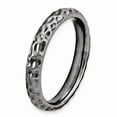 thumbnail image 3 of 925 Sterling Silver Stackable Expressions Black-plated Ring Size: 8; for Adults and Teens; for Women and Men, 3 of 5